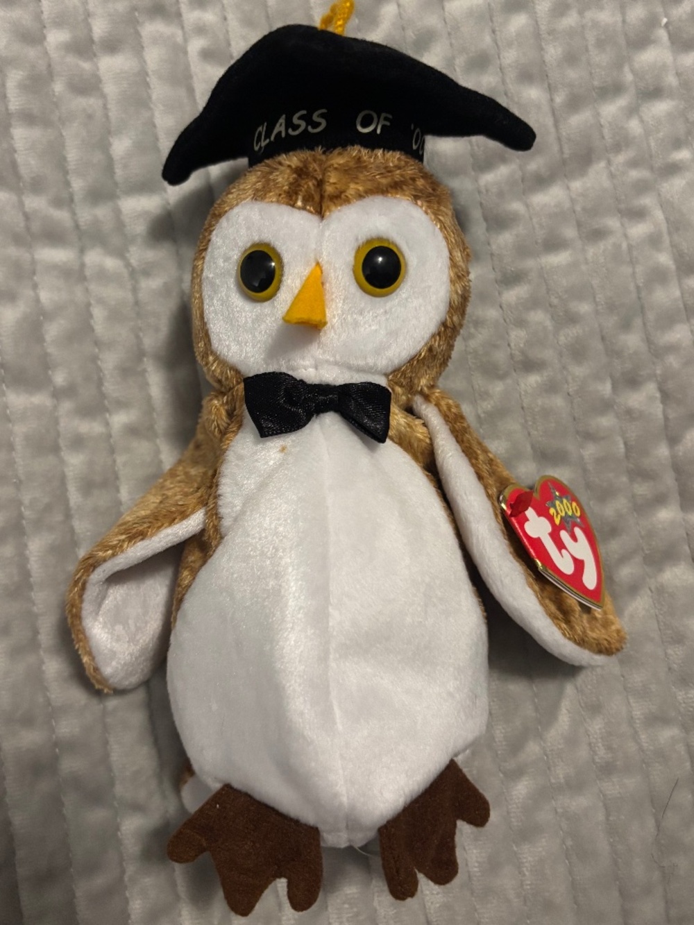Ty Beanie Baby Wisest the Graduation Owl Class of 00 Mint Tags Vintage Plush